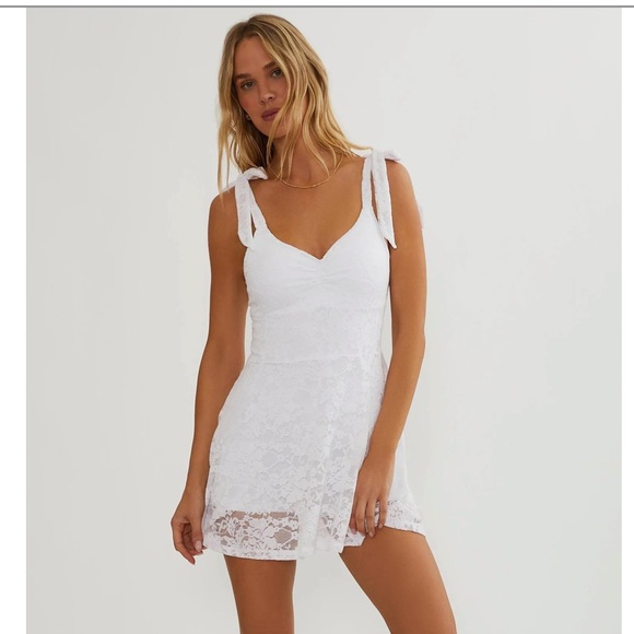 Beach Riot Dresses & Skirts - Beach Riot White Lace Mini Dress